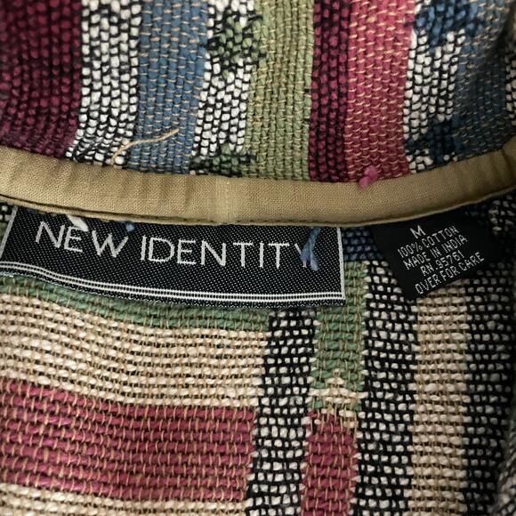 Vintage Blazer Medium New Identity Americana Stars Stripes Patriotic Tapestry - Picture 8 of 11